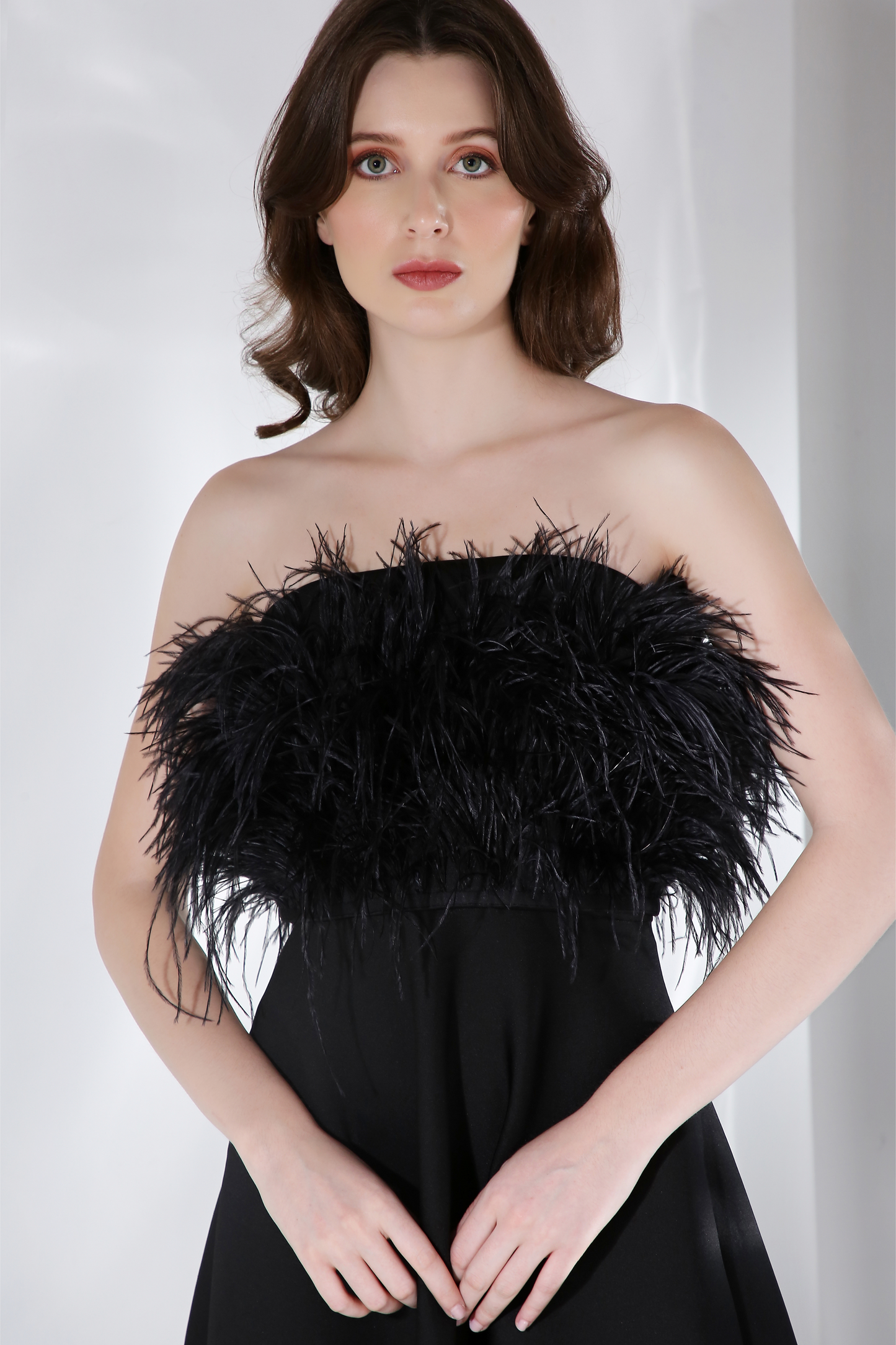 Gaia + Detachable Feather Wrap