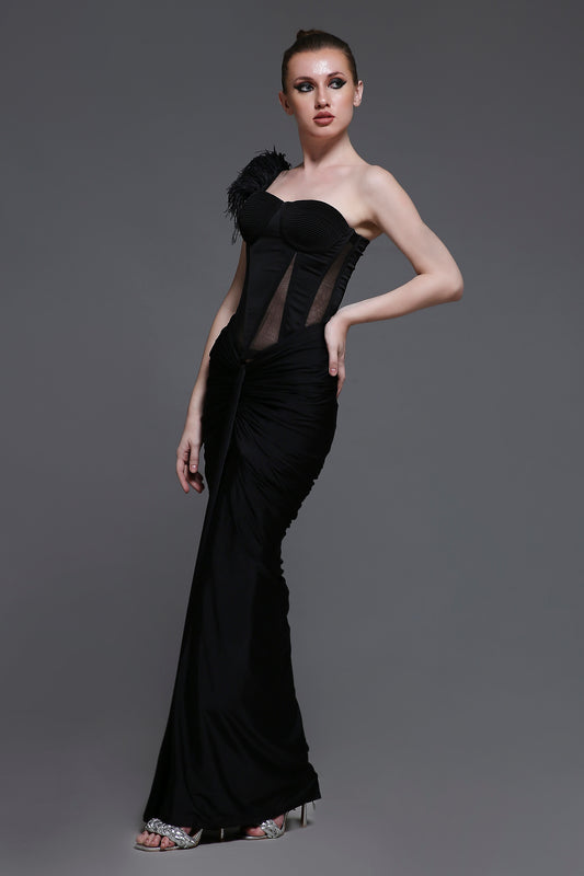 Noir Georgia Feather Strap