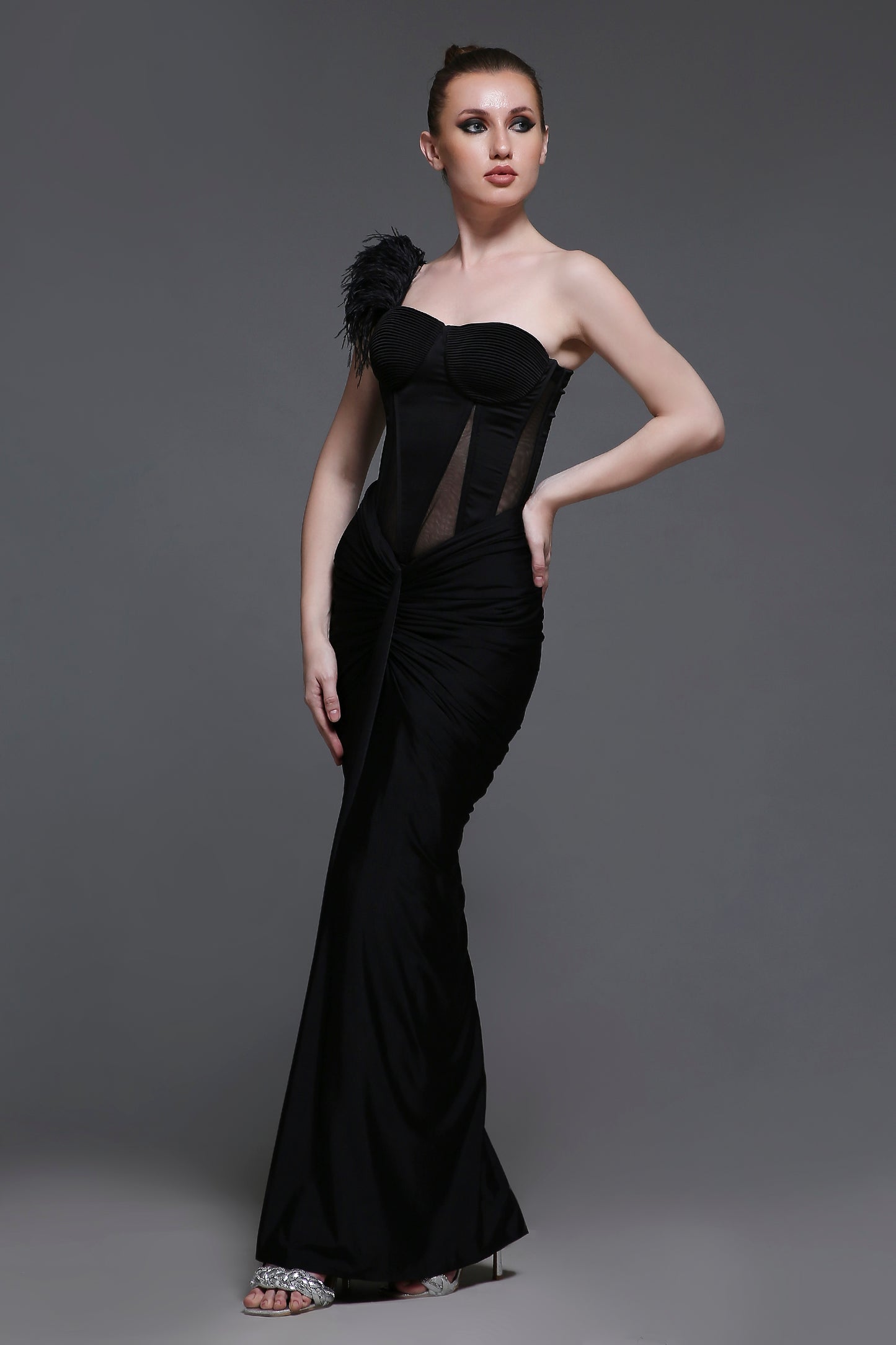Noir Georgia Feather Strap