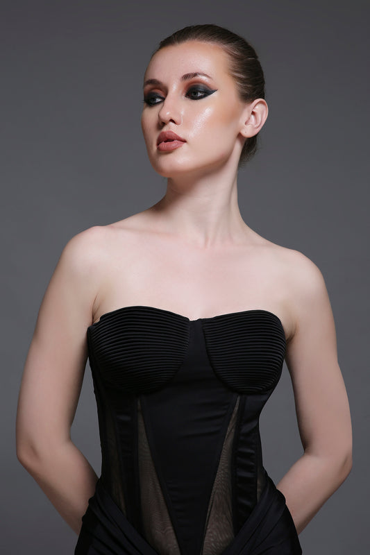 Noir Georgia Set of Corset + Skirt