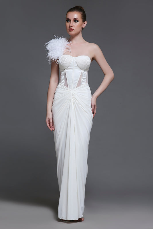 Blanc Georgia Feather Strap