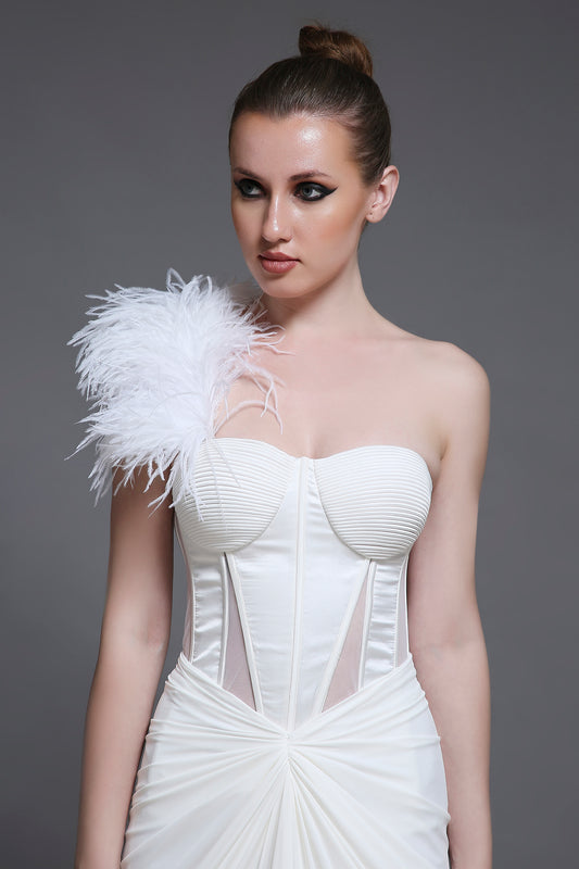 Blanc Georgia Feather Strap