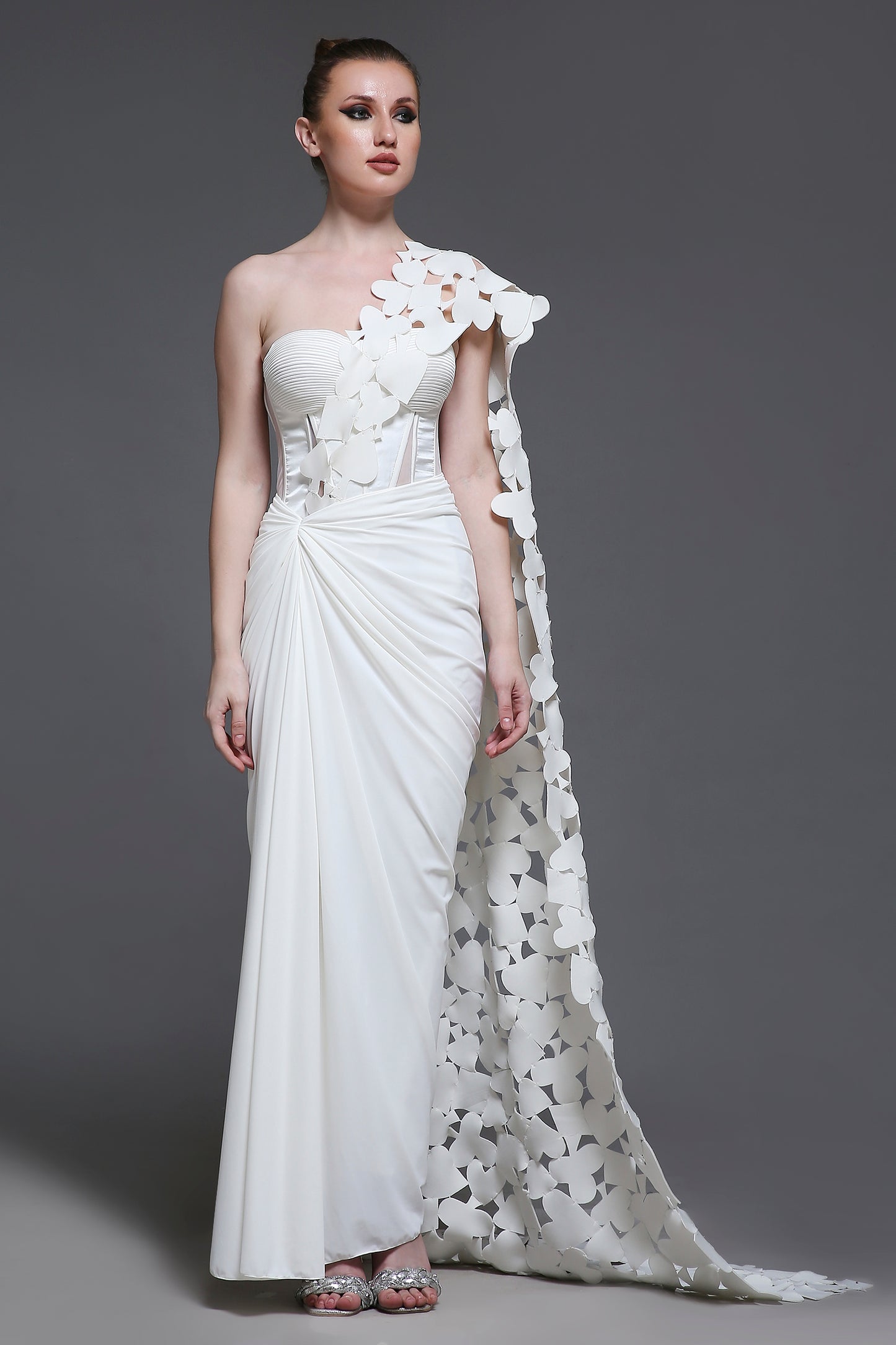Sanjana Sanghi in Blanc Georgia Set + Drape
