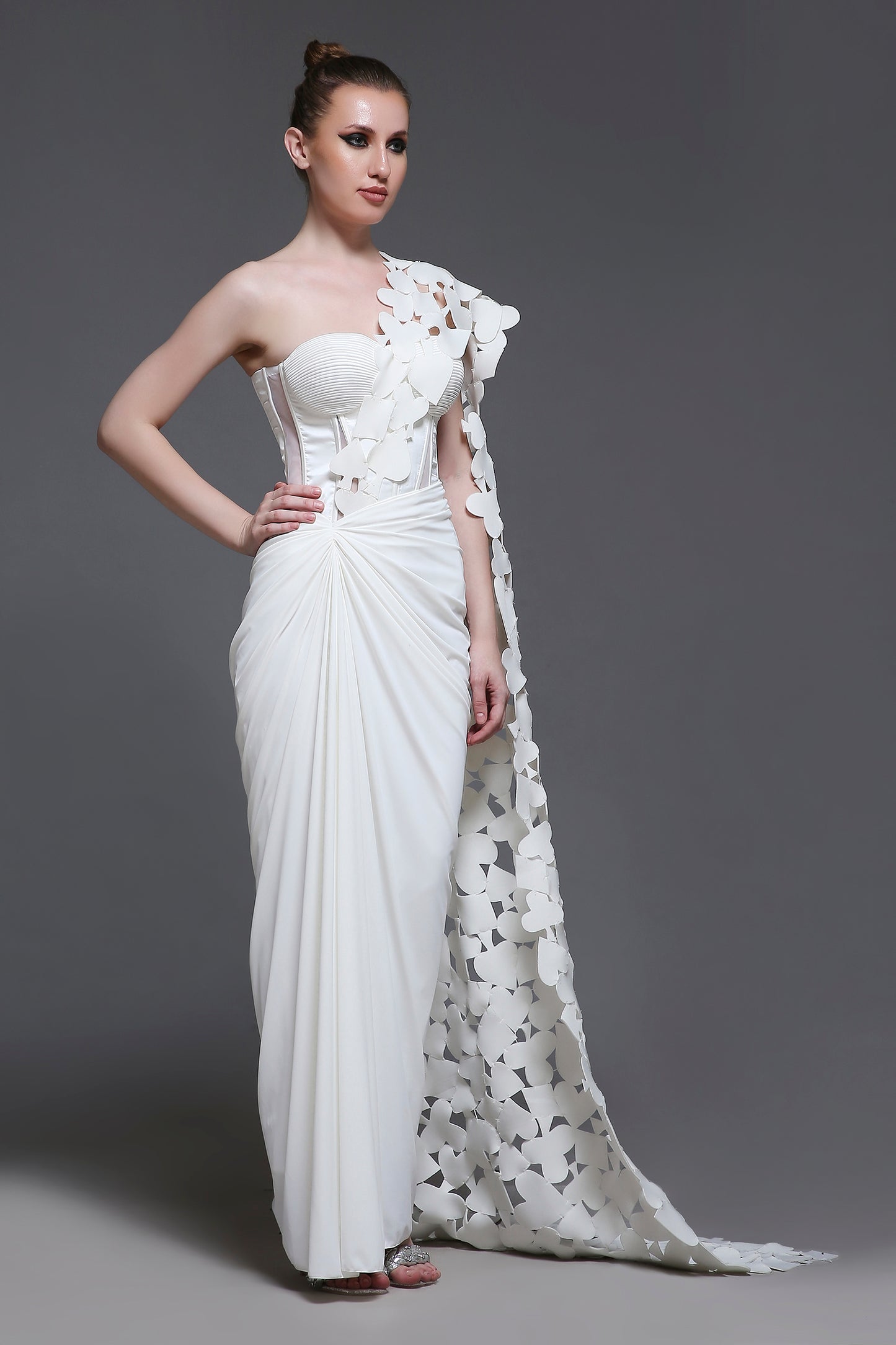 Sanjana Sanghi in Blanc Georgia Set + Drape