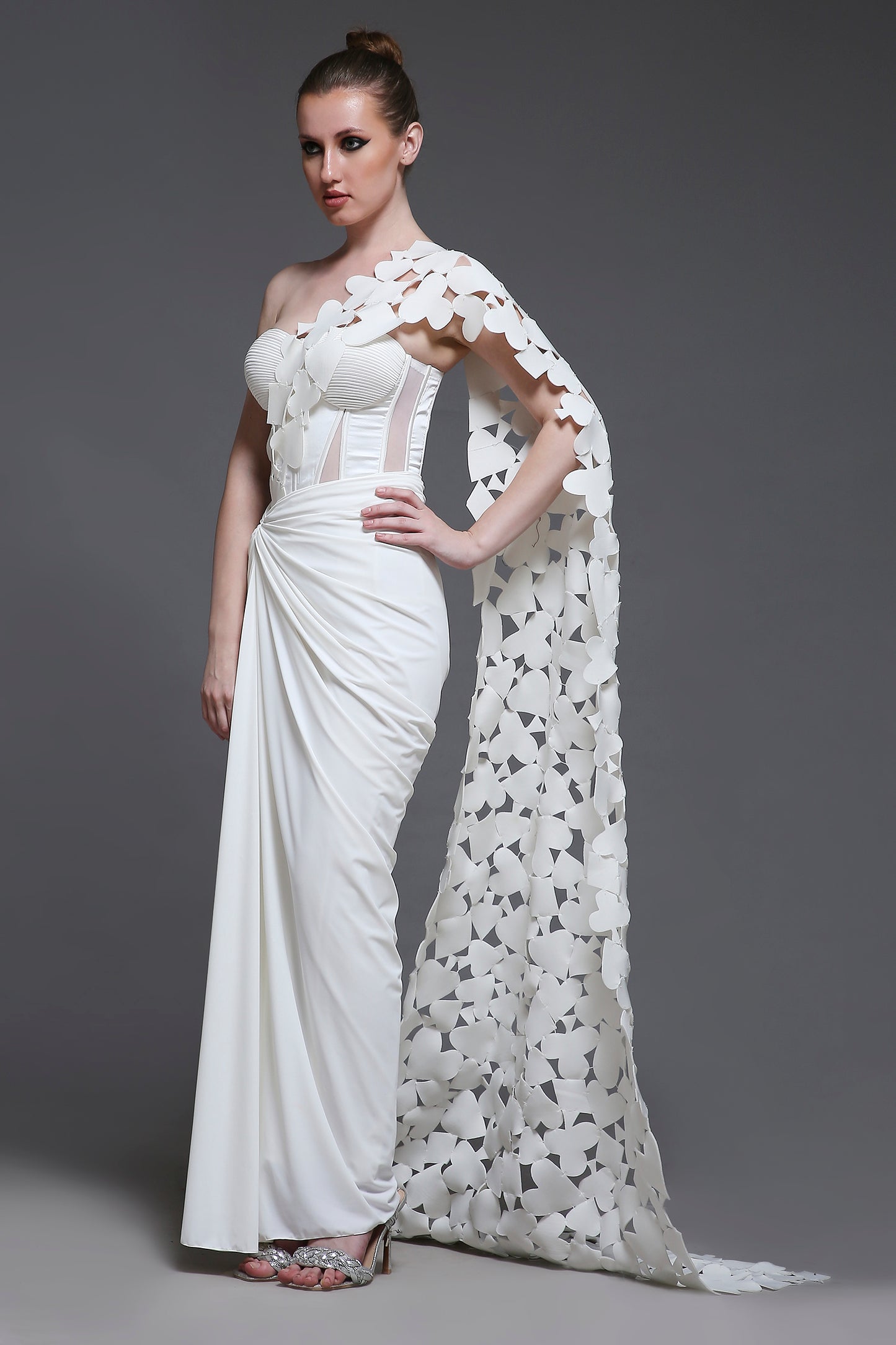 Sanjana Sanghi in Blanc Georgia Set + Drape