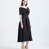 Nysa + Pearl embellished bow wrap