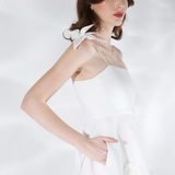 Cassandra + Detachable Feather Wrap