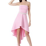 One shoulder soft ruffles