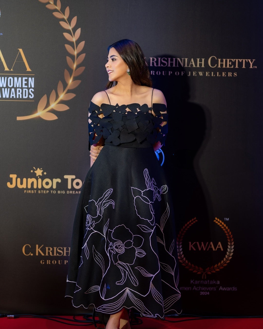 Shreya Godawat in Vero + Cutwork Wrap