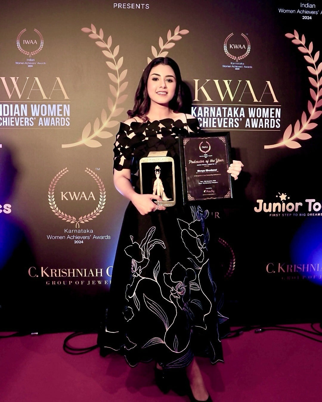 Shreya Godawat in Vero + Cutwork Wrap