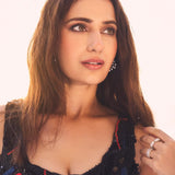 Kusha Kapila in the Noir draped skirt