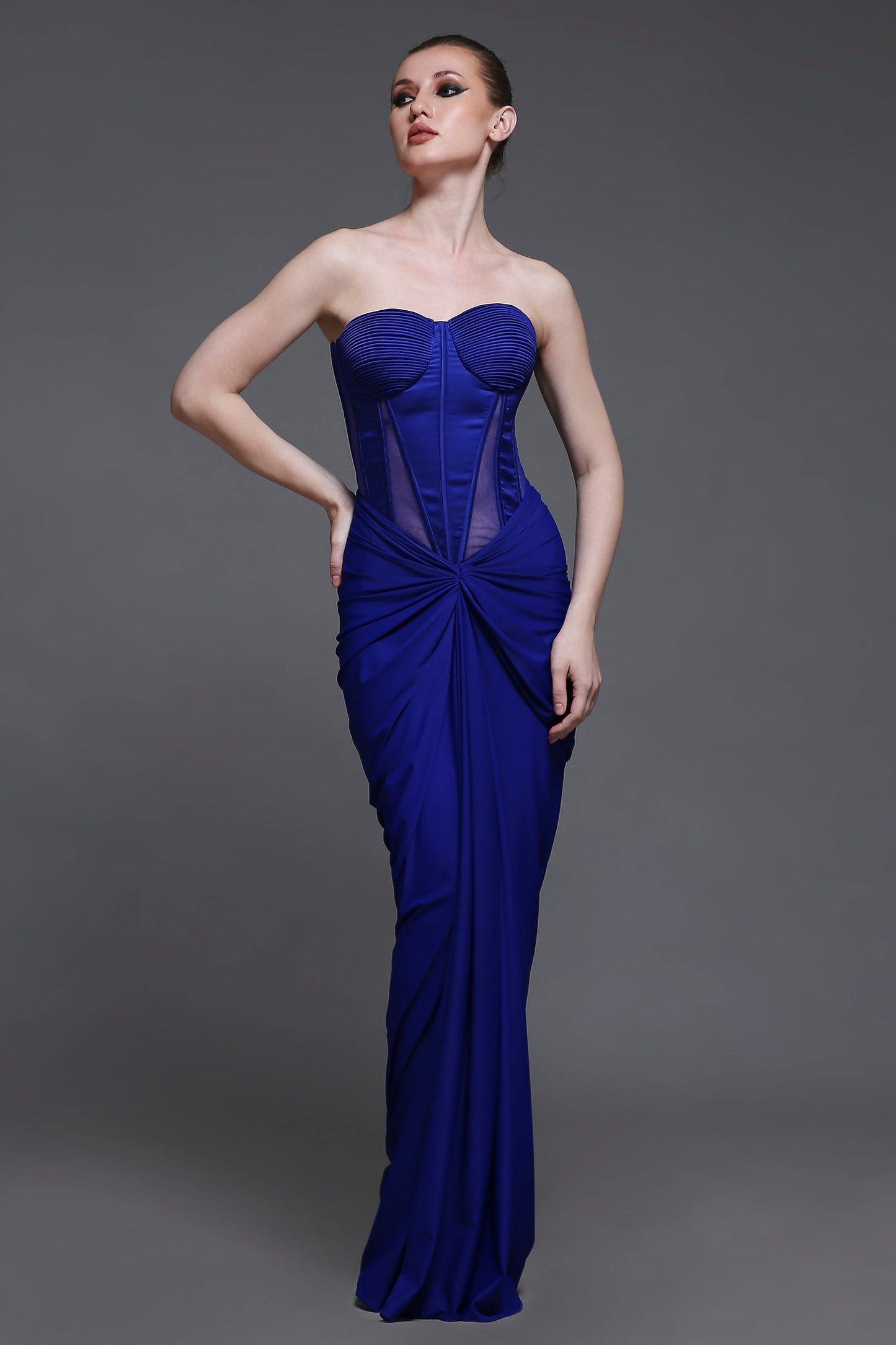 Bahaar Dhawan Rohatgi in Bleu Georgia Corset