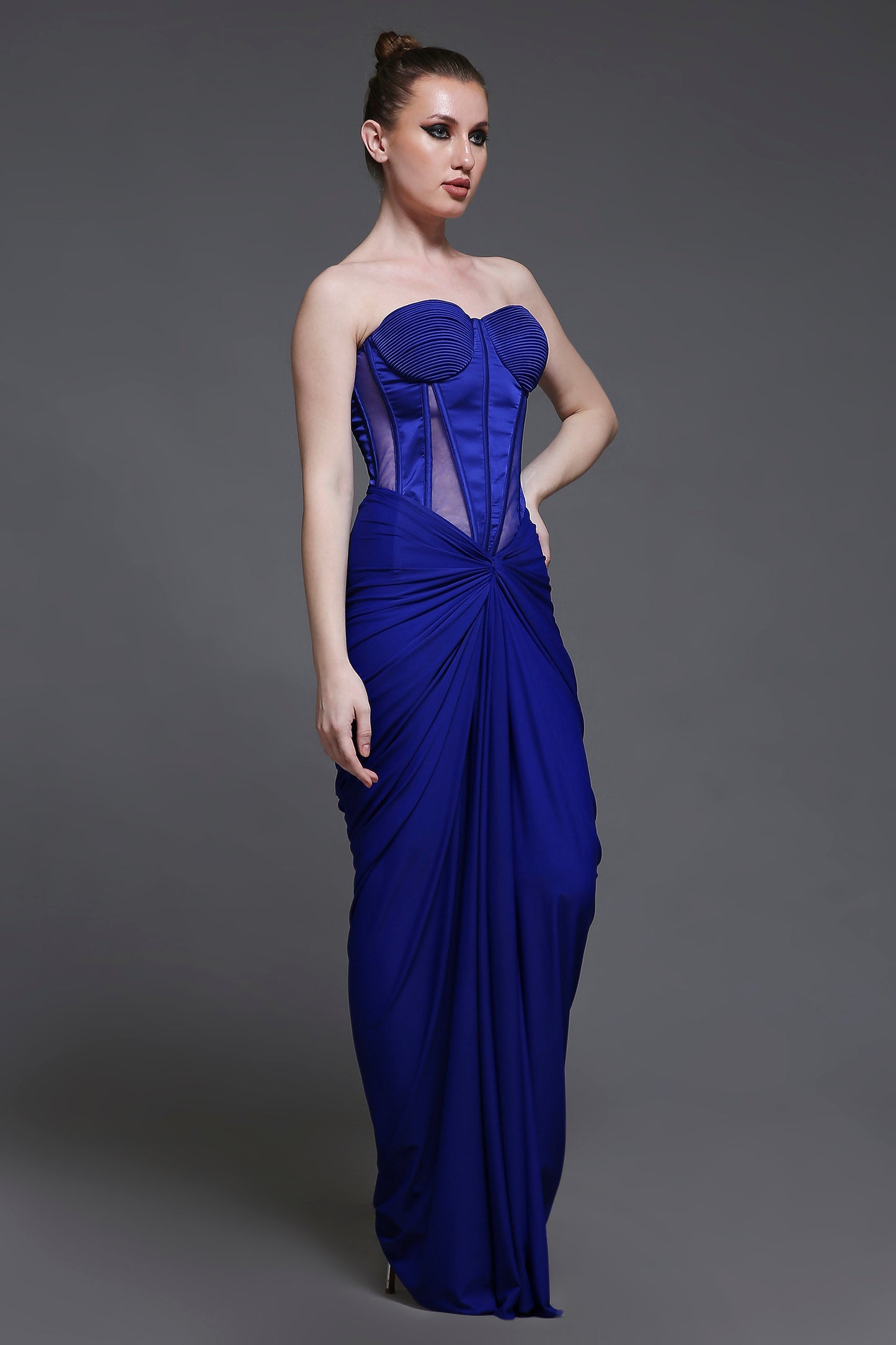 Bahaar Dhawan Rohatgi in Bleu Georgia Corset