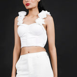 Clemence Corset + Detachable Floral Straps