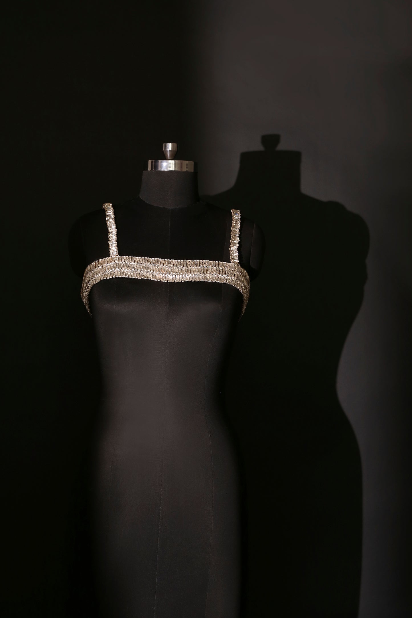 Rhinestones Neckline