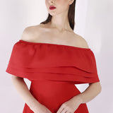 Scarlet Cassandra + Ruffle Wrap