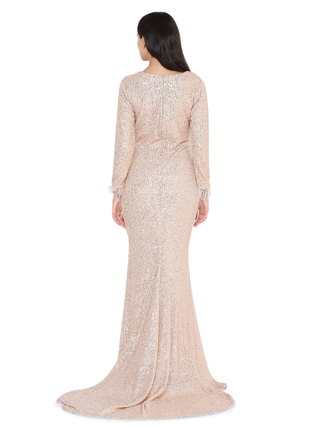 Valentina gold sequin long sleeve outlet maxi