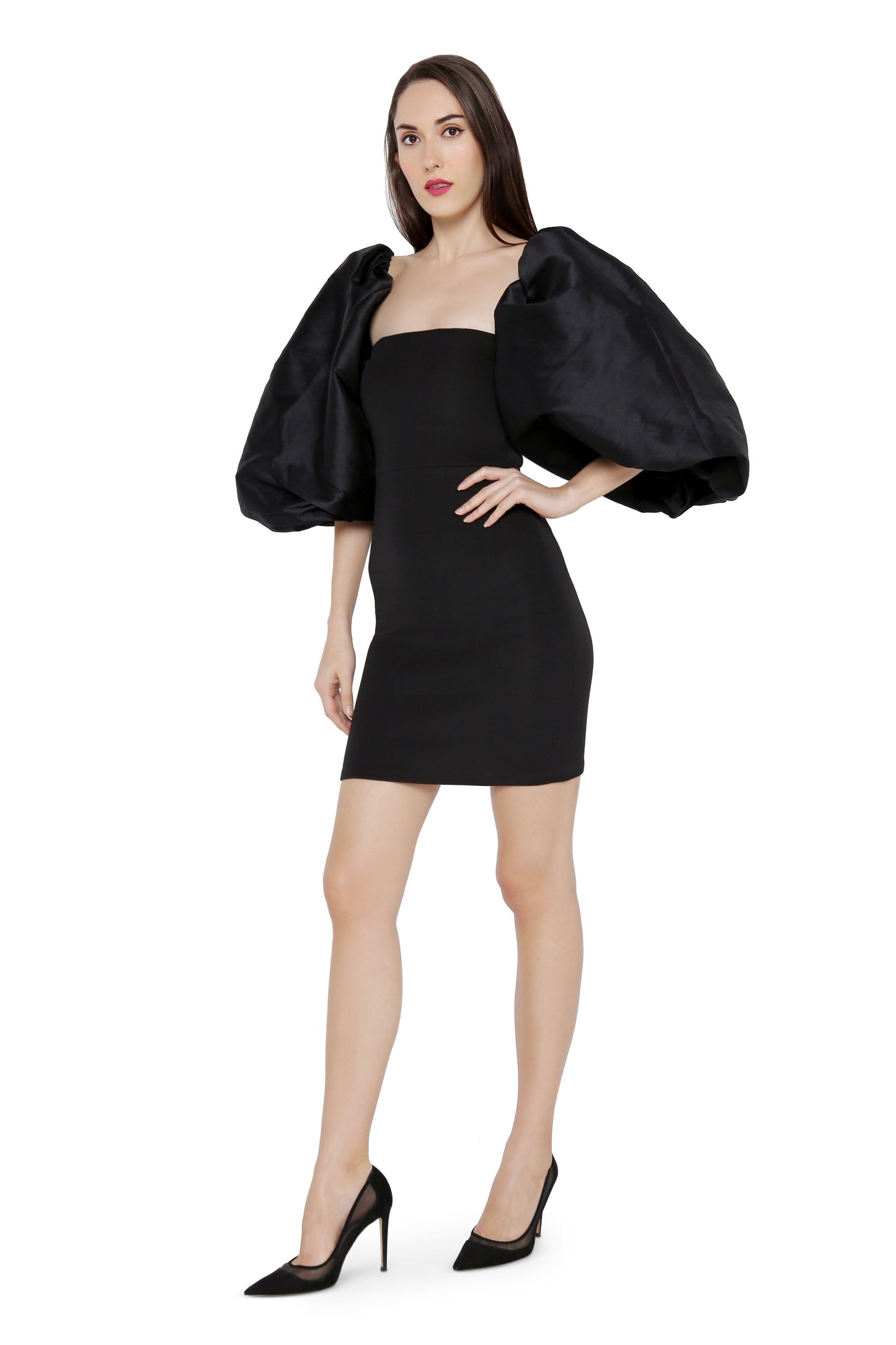 Exaggerated Taffeta Sleeves